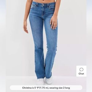 american eagle next level low rise flare jeans